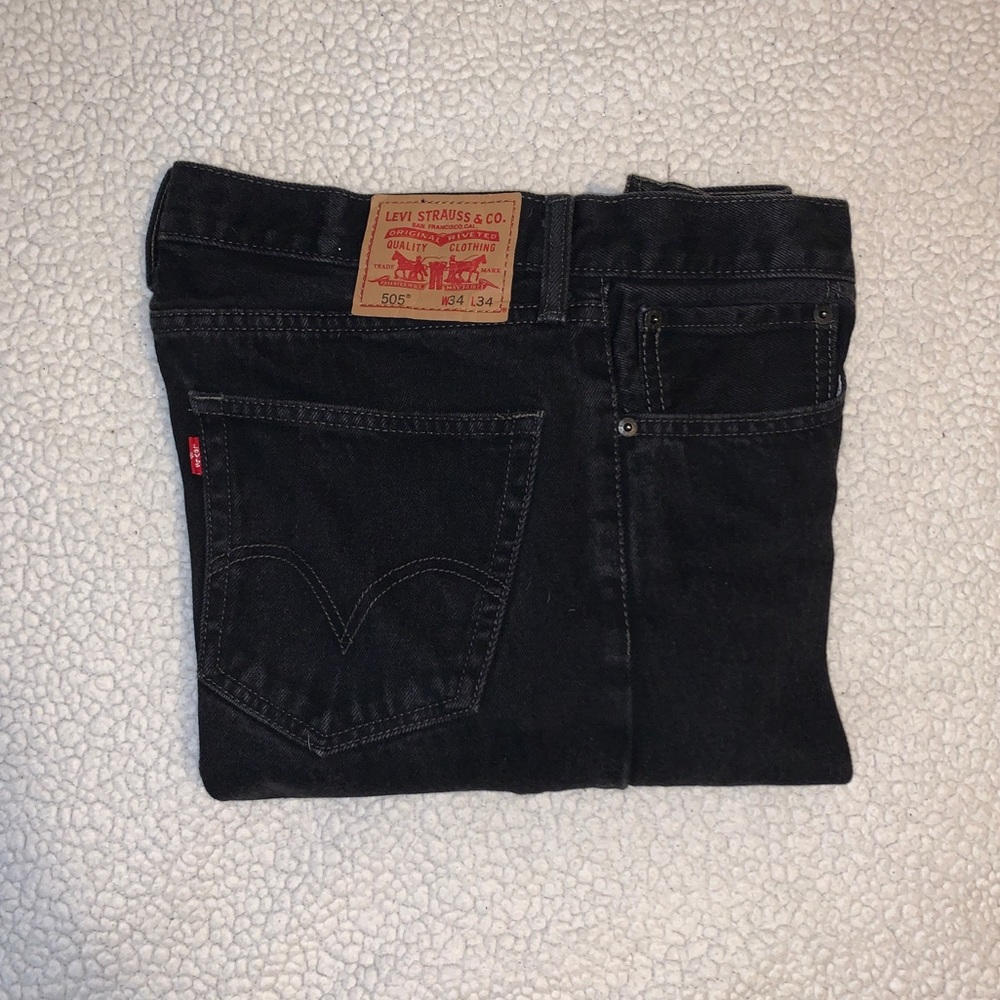 SOLD❗️Levi’s Men’s 505 Black Straight Fit 34X34 - Picture 7 of 9